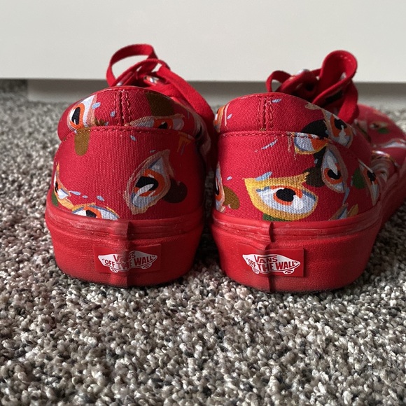 Used limited Red Vans wt. Eyeball Artistry - Picture 4 of 4